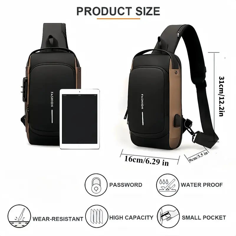 Mochila Antirrobo Impermeable LockBag™ – Seguridad y estilo en cada movimiento