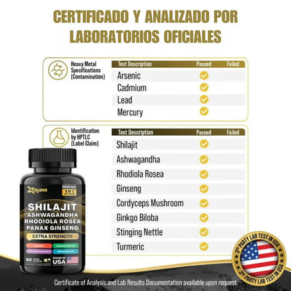 Shilajit Zoyava™ 8 en 1 - Uno de los suplementos mas completos del mercado!