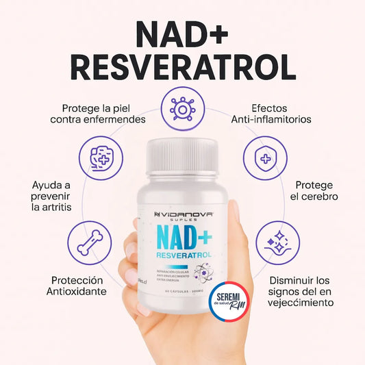 NAD+ RESVERATROL La fórmula secreta para recuperar tu vitalidad perdida