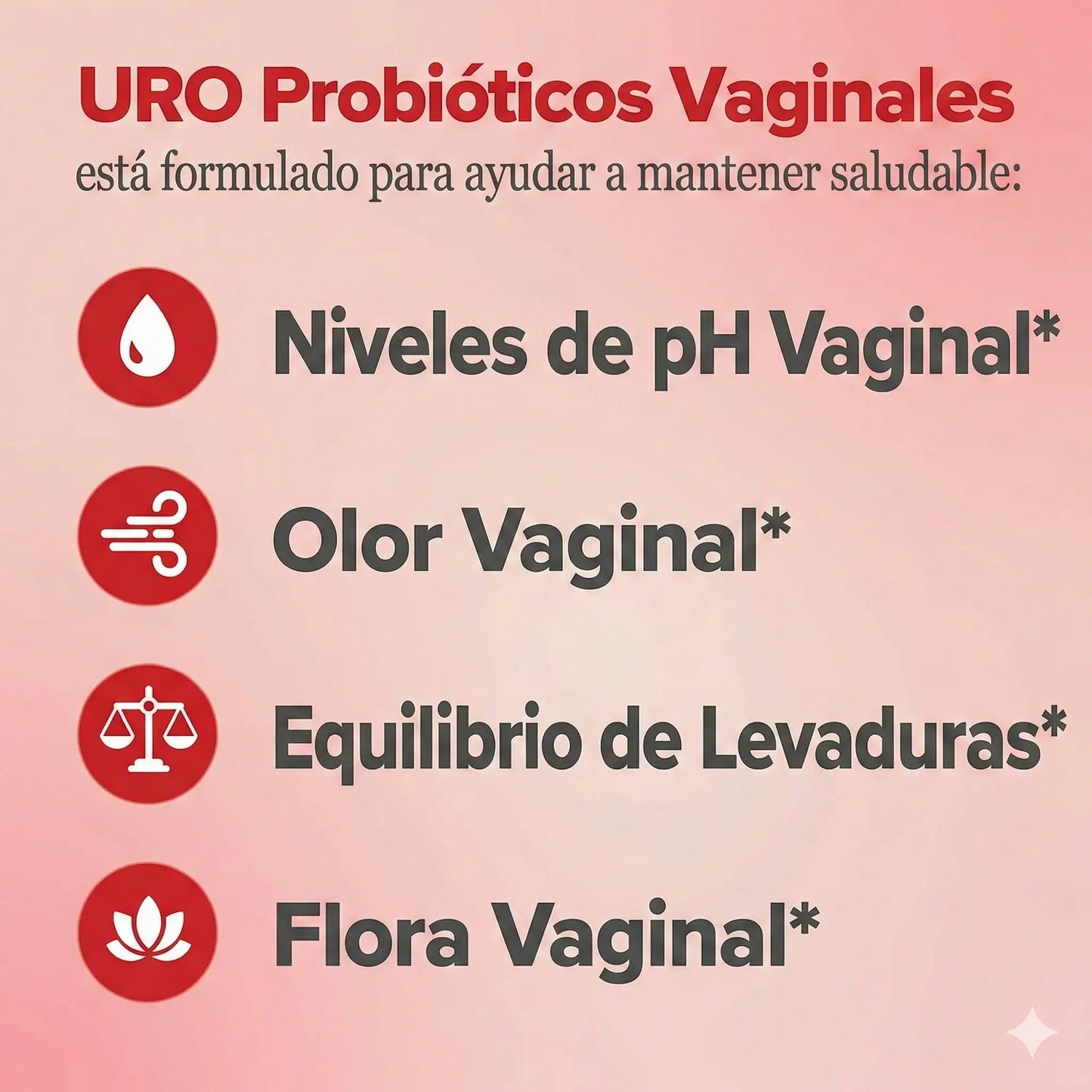 URO Probioticos vaginales, Control del mal olor, y regula el pH íntimo