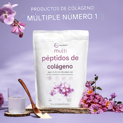Péptidos de Colágeno  - Colágeno hidrolizado de origen natural - Para el cuidado del cabello, la piel, las uñas y las articulaciones